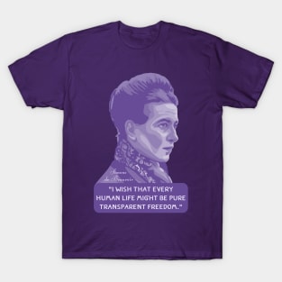 Simone de Beauvoir Portrait and Quote T-Shirt